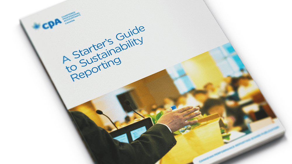 CPA Canada's 2013 publication, entitled "A Starter’s Guide to Sustainability Reporting"