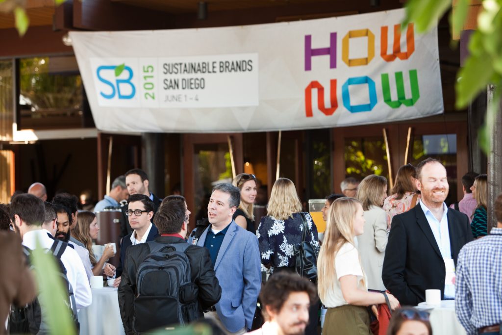 Photo of attendees signing in at a 2015 Sustainable Brands conference in San Diego
