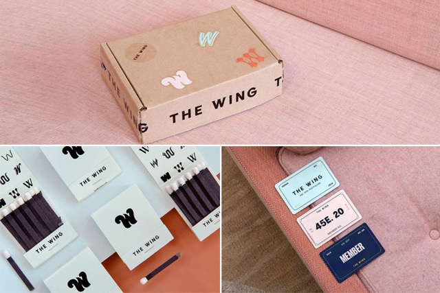 A selection of designed materials, with a "w' logo, by Emily Oberman.