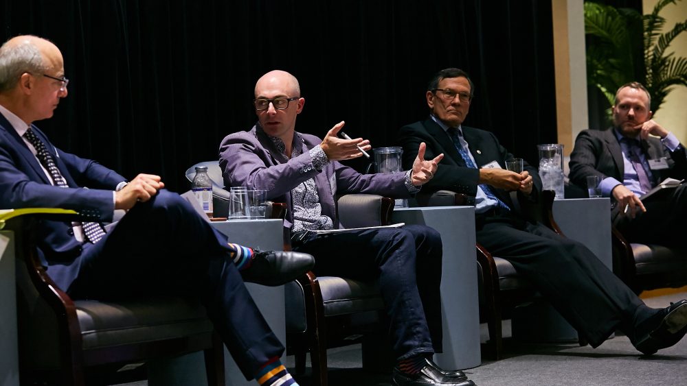 Wesley Gee speaks on a panel session at IR Magazine's ESG Integration Forum.